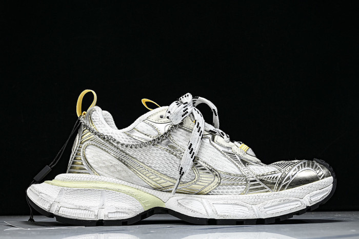 W3XCN 9711 3XL CHARMS MEN FASHIONABLE RUNNING SHOES WHITE/SILVER/YELLOW