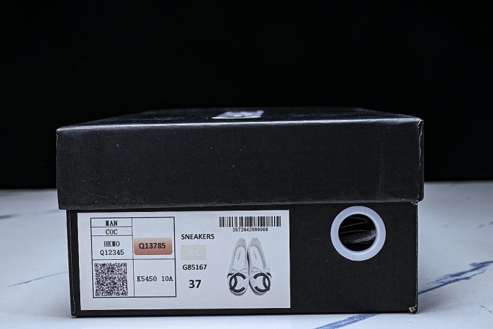 FLAT BALLET SHOES WHITE/BLACK/WHITE