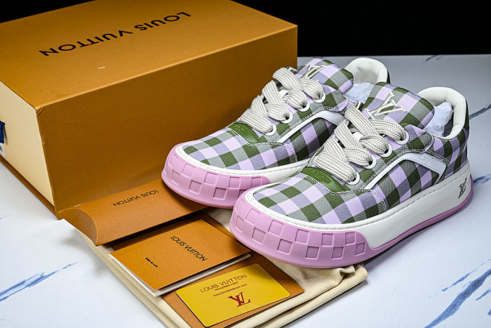 CANVAS CASUAL SPORTS SHOES PINK/GREEN/WHITE