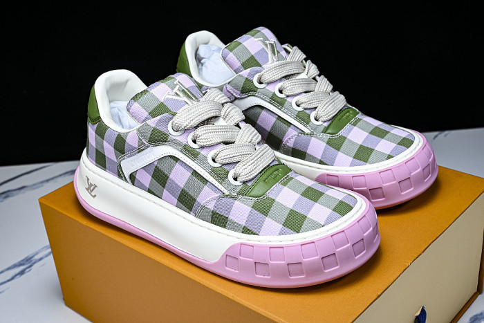 CANVAS CASUAL SPORTS SHOES PINK/GREEN/WHITE