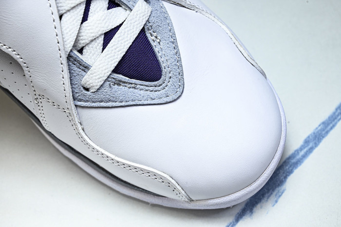 305381-107 AIR JORDAN 8 RETRO CHAMPAGNE SPORTS BASKETBALL SHOES WHITE/PURPLE/YELLOW