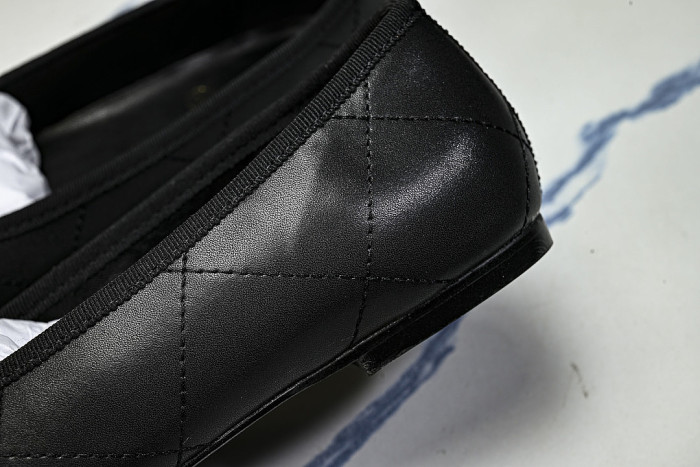 FLAT BALLET SHOES BLACK/WHITE/BLACK