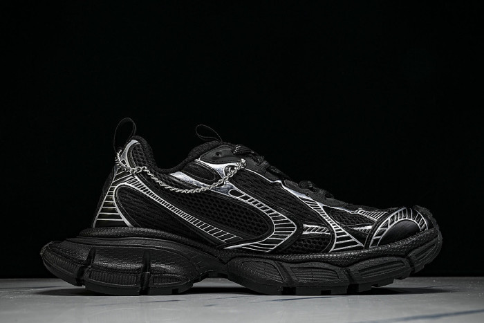 W3XCN1000 3XL CHARMS MEN FASHIONABLE RUNNING SHOES BLACK/SILVER/BLACK