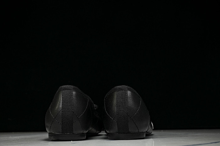 FLAT BALLET SHOES BLACK/WHITE/BLACK