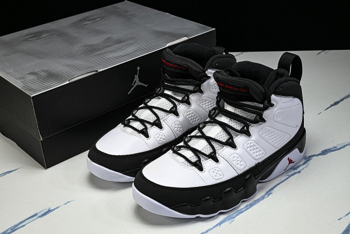IX6179-100 AIR JORDAN 9 OG BASKETBALL SHOES WHITE/BLACK