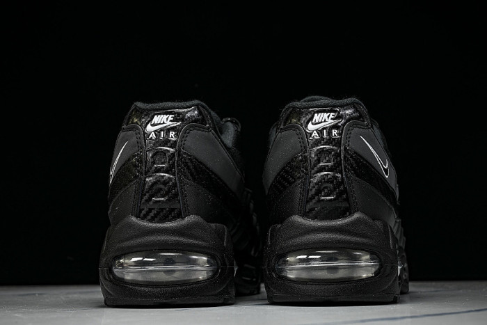 IR1474-010 AIR MAX 95 OG RETRO SHOCK-ABSORBING AIR CUSHION RUNNING SHOES BLACK/BLACK/BLACK
