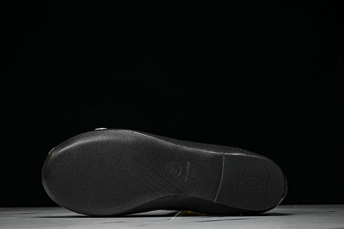 FLAT BALLET SHOES BLACK/WHITE/BLACK