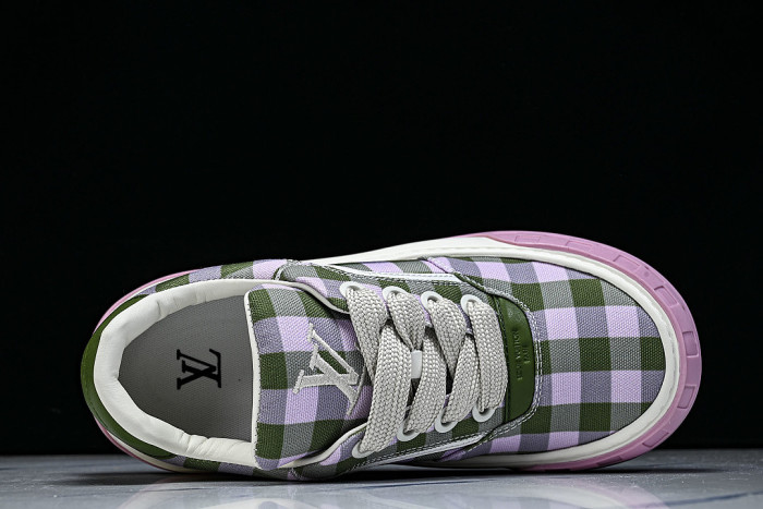 CANVAS CASUAL SPORTS SHOES PINK/GREEN/WHITE