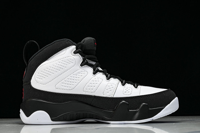 IX6179-100 AIR JORDAN 9 OG BASKETBALL SHOES WHITE/BLACK
