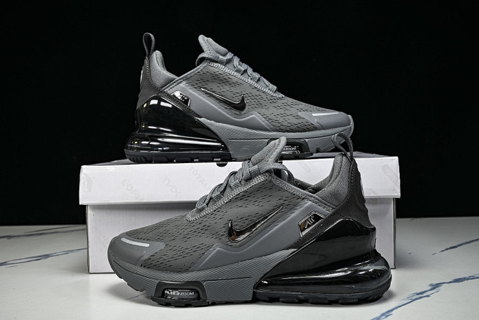 IO9883-006 AIR MAX 270 PREMIUM AIR CUSHIONED CASUAL RUNNING SHOES DARK GRAY/BLACK