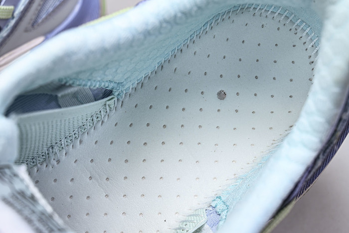 ROUND-TOE THICK-SOLED LOW-TOP DAD SHOES BLUE/PURPLE/GREEN