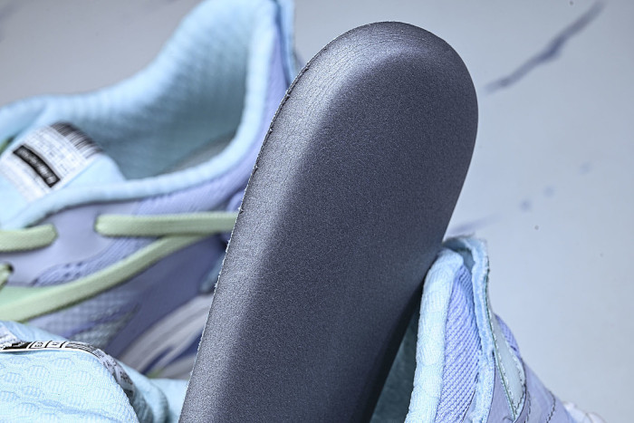 ROUND-TOE THICK-SOLED LOW-TOP DAD SHOES BLUE/PURPLE/GREEN