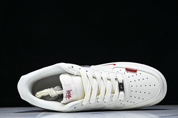 MM3399-836 AIR FORCE 1 07 LOW CASUAL SNEAKERS WHITE/BLUE/WHITE