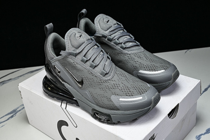 IO9883-006 AIR MAX 270 PREMIUM AIR CUSHIONED CASUAL RUNNING SHOES DARK GRAY/BLACK