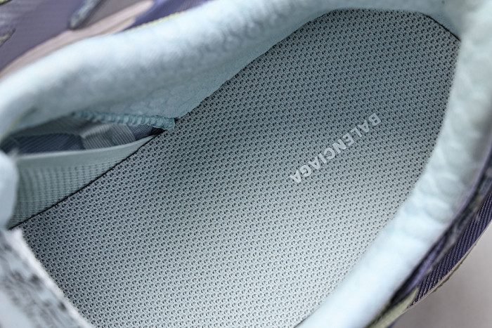ROUND-TOE THICK-SOLED LOW-TOP DAD SHOES BLUE/PURPLE/GREEN