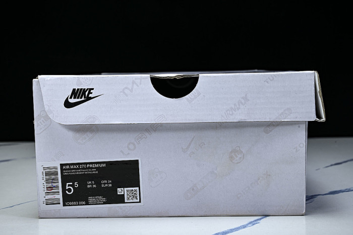 IO9883-006 AIR MAX 270 PREMIUM AIR CUSHIONED CASUAL RUNNING SHOES DARK GRAY/BLACK