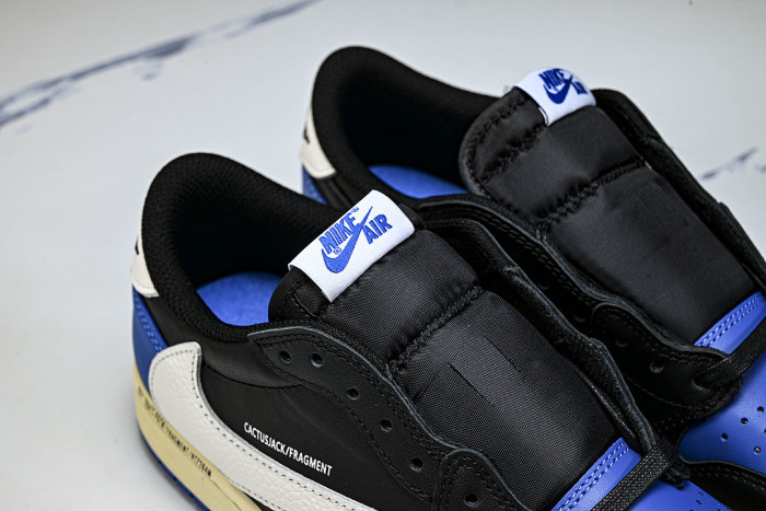 DM7866-014 TRAVIS SCOTT X AIR JORDAN 1 LOW OG AJ1 INVERTED HOOK LOW TOP SHOES BLACK/BLUE