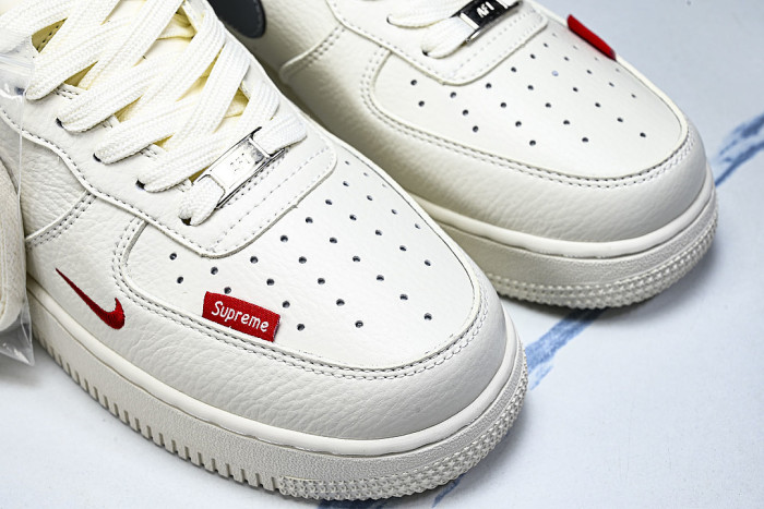 MM3399-836 AIR FORCE 1 07 LOW CASUAL SNEAKERS WHITE/BLUE/WHITE