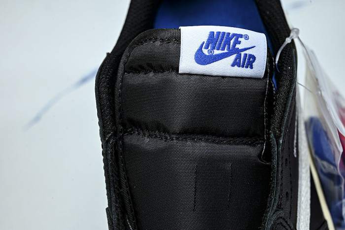 DM7866-014 TRAVIS SCOTT X AIR JORDAN 1 LOW OG AJ1 INVERTED HOOK LOW TOP SHOES BLACK/BLUE