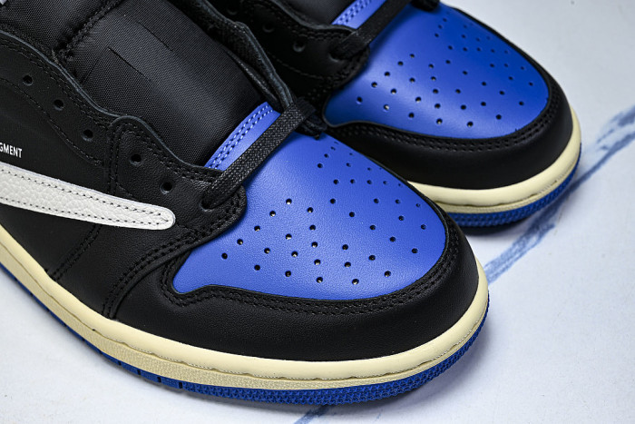 DM7866-014 TRAVIS SCOTT X AIR JORDAN 1 LOW OG AJ1 INVERTED HOOK LOW TOP SHOES BLACK/BLUE