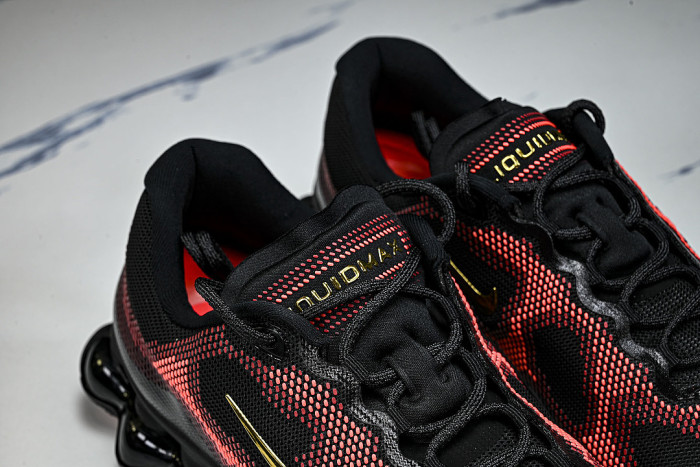 IQ7634-002 AIR LIQUID MAX AIR CUSHIONED RUNNING SHOES RED/BLACK