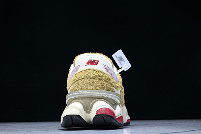 U9060GEA NEW BALANCE 9060 RETRO CASUAL SPORTS RUNNING SHOES KHAKI/RED