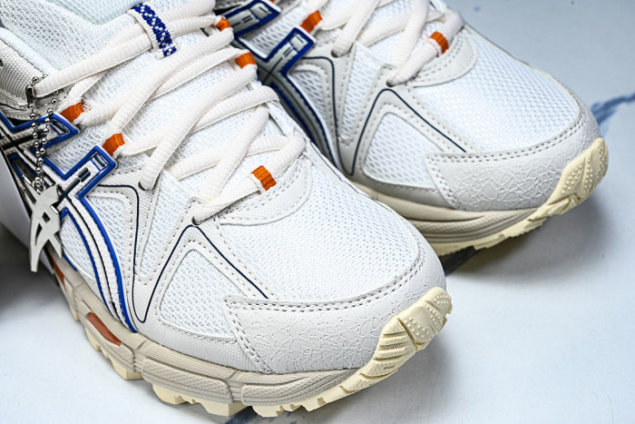 1203B133-202 GEL-KAHANA 8 FL OUTDOOR LEISURE HIKING AND RUNNING SHOES WHITE/BLUE/ORANGE