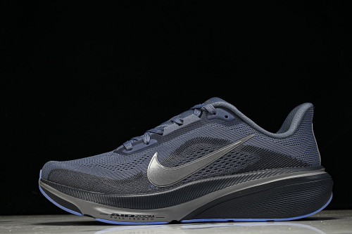IB1873-401 AIR ZOOM PEGASUS 42 WEAR-RESISTANT RUNNING SHOES NAVY BLUE/BLACK