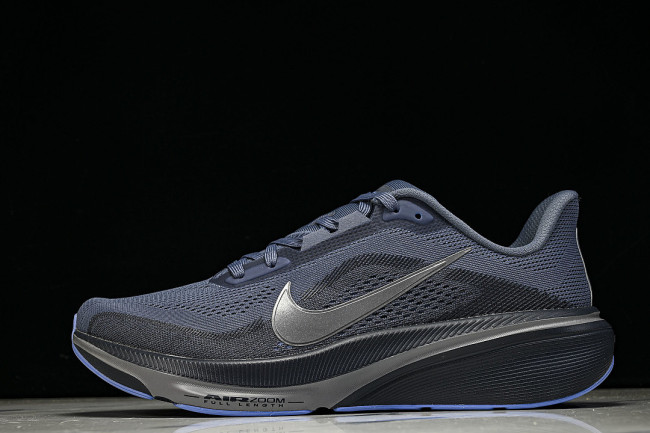 IB1873-401 AIR ZOOM PEGASUS 42 WEAR-RESISTANT RUNNING SHOES NAVY BLUE/BLACK