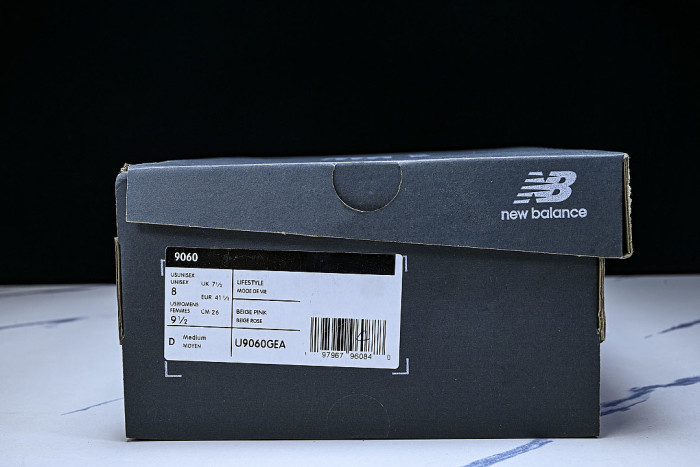 U9060GEA NEW BALANCE 9060 RETRO CASUAL SPORTS RUNNING SHOES KHAKI/RED