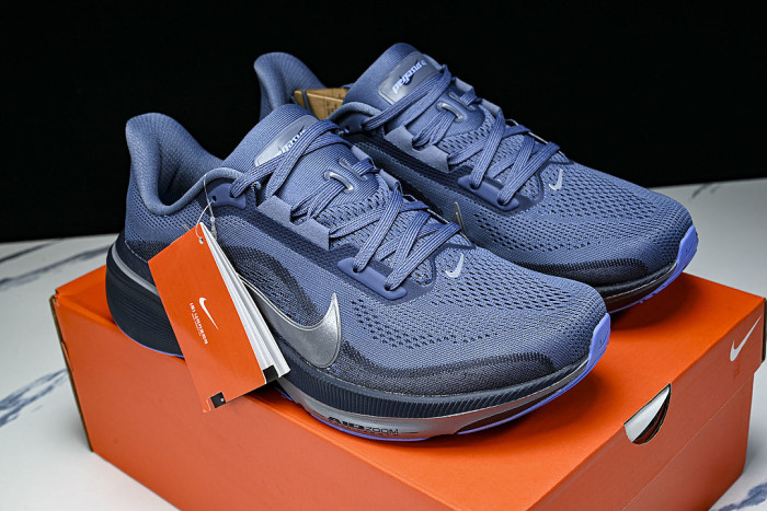 IB1873-401 AIR ZOOM PEGASUS 42 WEAR-RESISTANT RUNNING SHOES NAVY BLUE/BLACK