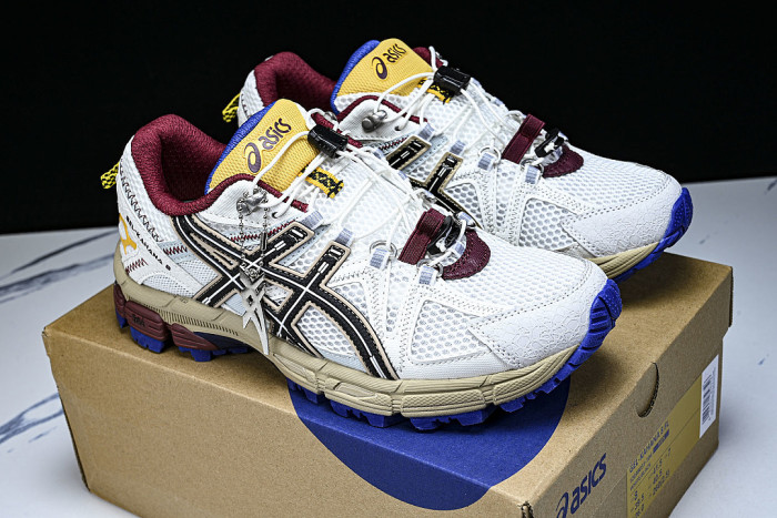 1203B031-104 GEL-KAHANA 8 FL OUTDOOR LEISURE HIKING AND RUNNING SHOES WHITE/RED/YELLOW