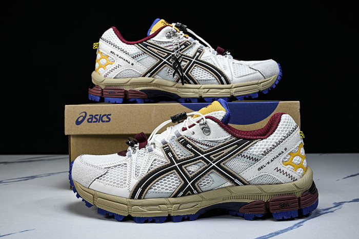 1203B031-104 GEL-KAHANA 8 FL OUTDOOR LEISURE HIKING AND RUNNING SHOES WHITE/RED/YELLOW