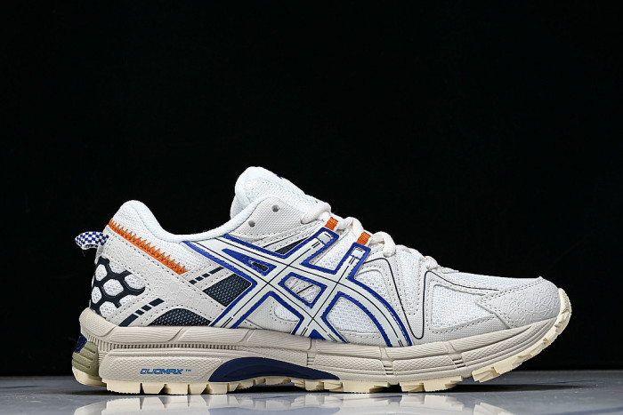 1203B133-202 GEL-KAHANA 8 FL OUTDOOR LEISURE HIKING AND RUNNING SHOES WHITE/BLUE/ORANGE