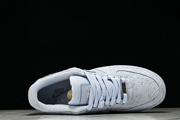 IO1259-400 AIR FORCE 1 LOW 07 PRM HYDROGEN BLUE/METALLIC SILVER