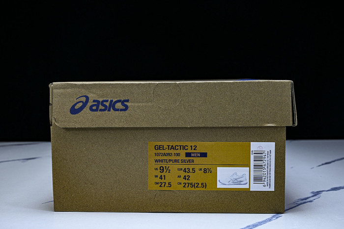 1072A092-100 GEL-TACTIC 12 WHITE/PURE SILVER