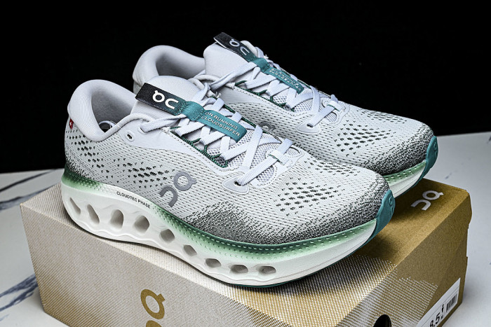 ON RUNNING CLOUDTILT LIGHTWEIGHT CASUAL SHOES GREY/GREEN/GREY