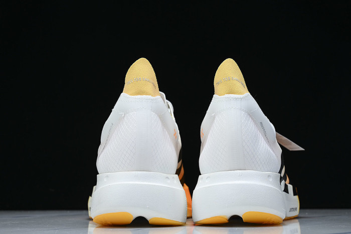 KI4780 ADIZERO ADIOS 4 M LOW-CUT RUNNING SHOES WHITE/ORANGE/BLACK
