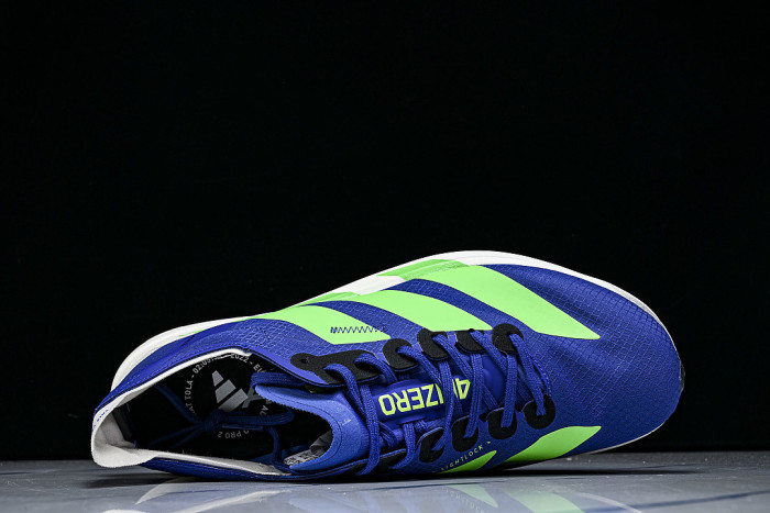 JP9271 ADIZERO ADIOS 4 M LOW-CUT RUNNING SHOES NAVY BLUE/GREEN/WHITE