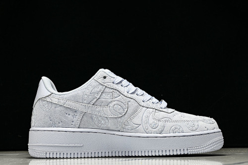 IO1259-400 AIR FORCE 1 LOW 07 PRM HYDROGEN BLUE/METALLIC SILVER