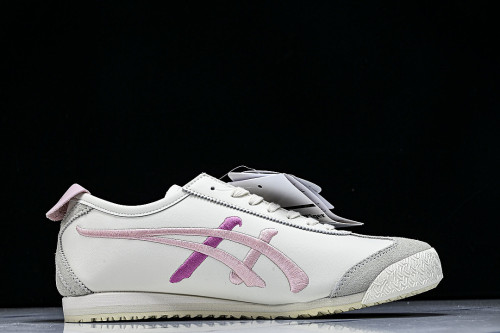 1183C320-103 MEXICO 66 RETRO CASUAL SHOES WHITE/PINK/GREY