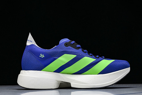 JP9271 ADIZERO ADIOS 4 M LOW-CUT RUNNING SHOES NAVY BLUE/GREEN/WHITE