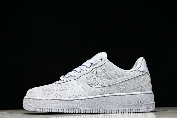 IO1259-400 AIR FORCE 1 LOW 07 PRM HYDROGEN BLUE/METALLIC SILVER