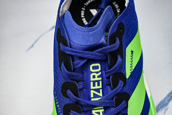 JP9271 ADIZERO ADIOS 4 M LOW-CUT RUNNING SHOES NAVY BLUE/GREEN/WHITE
