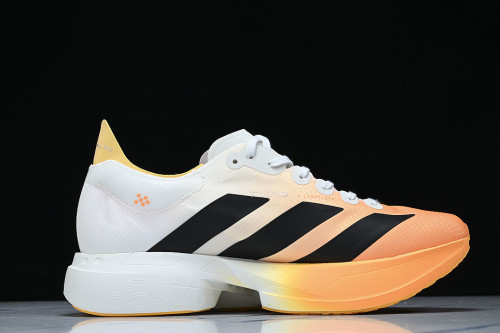 KI4780 ADIZERO ADIOS 4 M LOW-CUT RUNNING SHOES WHITE/ORANGE/BLACK
