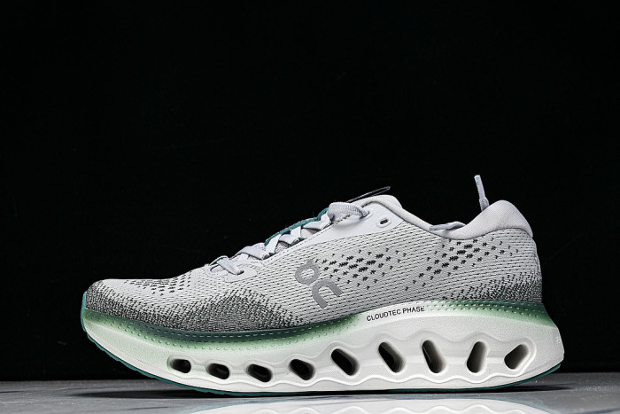 ON RUNNING CLOUDTILT LIGHTWEIGHT CASUAL SHOES GREY/GREEN/GREY