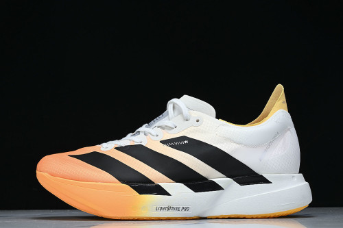 KI4780 ADIZERO ADIOS 4 M LOW-CUT RUNNING SHOES WHITE/ORANGE/BLACK