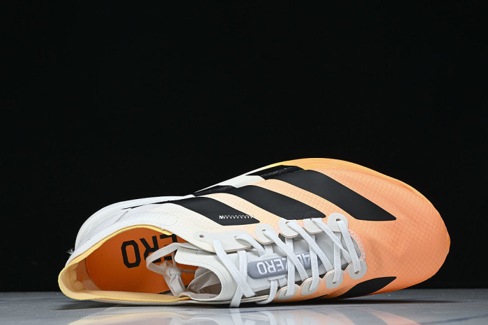 KI4780 ADIZERO ADIOS 4 M LOW-CUT RUNNING SHOES WHITE/ORANGE/BLACK