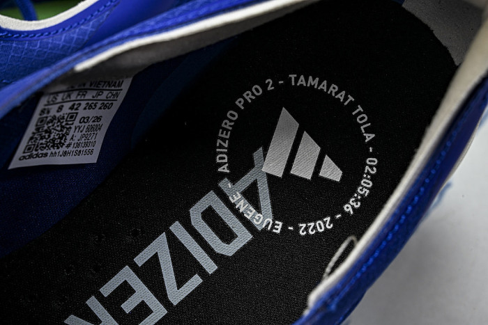 JP9271 ADIZERO ADIOS 4 M LOW-CUT RUNNING SHOES NAVY BLUE/GREEN/WHITE