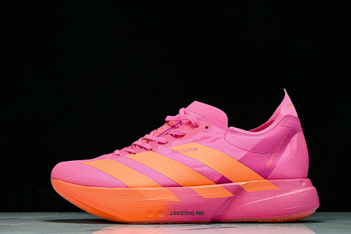 KJ3062 ADIZERO ADIOS 4 M LOW-CUT RUNNING SHOES PINK/ORANGE/PINK
